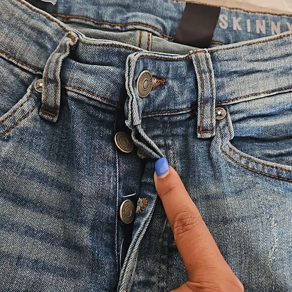 H&M Men Skinny Jeans 30 Light Blue Washed - Picture 13 of 16